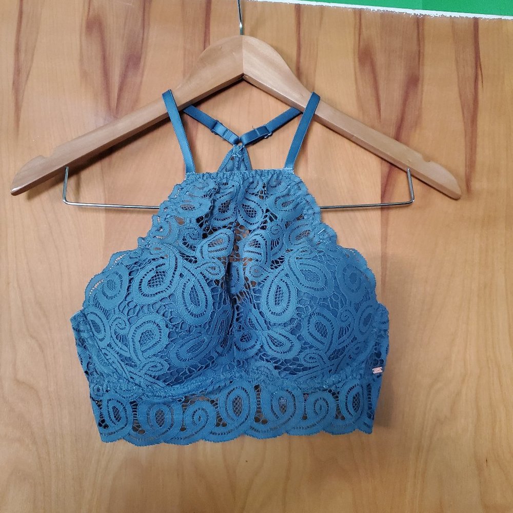 VS PINK lace high neck push up bra